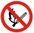 Prohibition sign no matches
