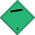 Non-flammable, compressed gas sign