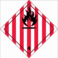 Flammable solids self-reactive substances and solid desensitized explosives  sign