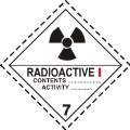 Radioactive material Category I-WHITE (Symbol 7A) sign