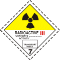 Radioactive material 7 Category III-YELLOW (Symbol 7C) sign