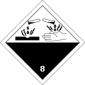 Class 8 - Corrosive substances sign