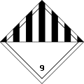 Class 9 - Miscellaneous dangerous substances and articles sign